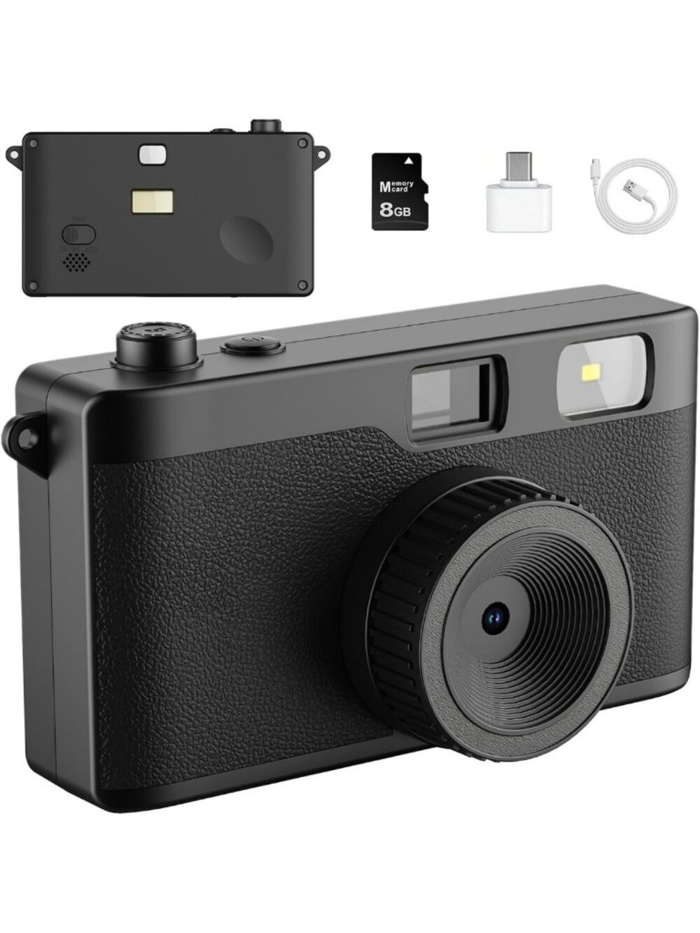 Vintage 12MP Digital Camera - Screen-Free, Perfect for Summer Camp Adventures
